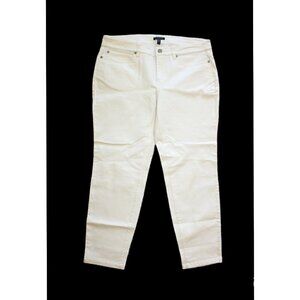 Eileen Fisher Skinny Ankle Beige women's Formal pants Cotton Size 14P casual